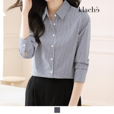 클라셰 슬리밍스트라이프셔츠_B4S1037