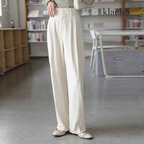 클라셰 (77까지)투핀턱와이드데일리슬랙스_B3F0181