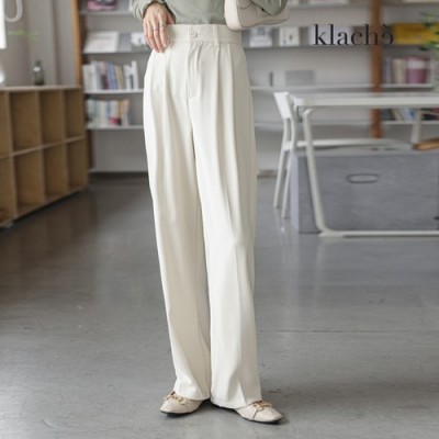 클라셰 (77까지)투핀턱와이드데일리슬랙스_B3F0181