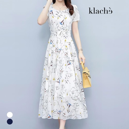 클라셰 아트플라워시스루원피스_B4M0296