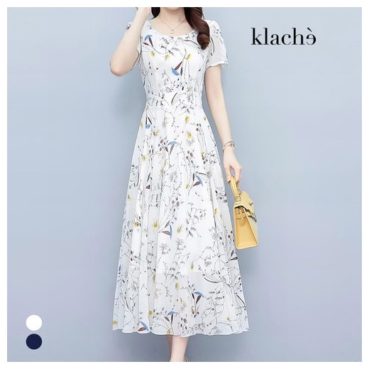 클라셰 아트플라워시스루원피스_B4M0296