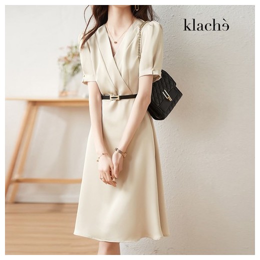 클라셰 (77까지)브이레이디슬림원피스+벨트SET_B3F0492