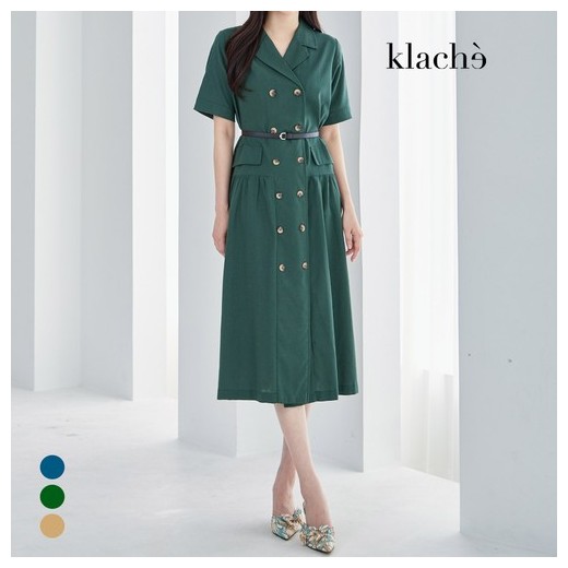 클라셰 린넨더블셔링원피스+벨트SET_B4M0464