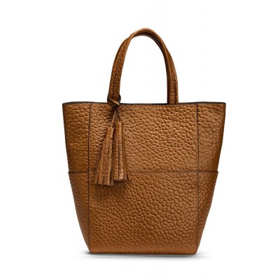 천연 소가죽 베니니 스퀘어 토트백 라지